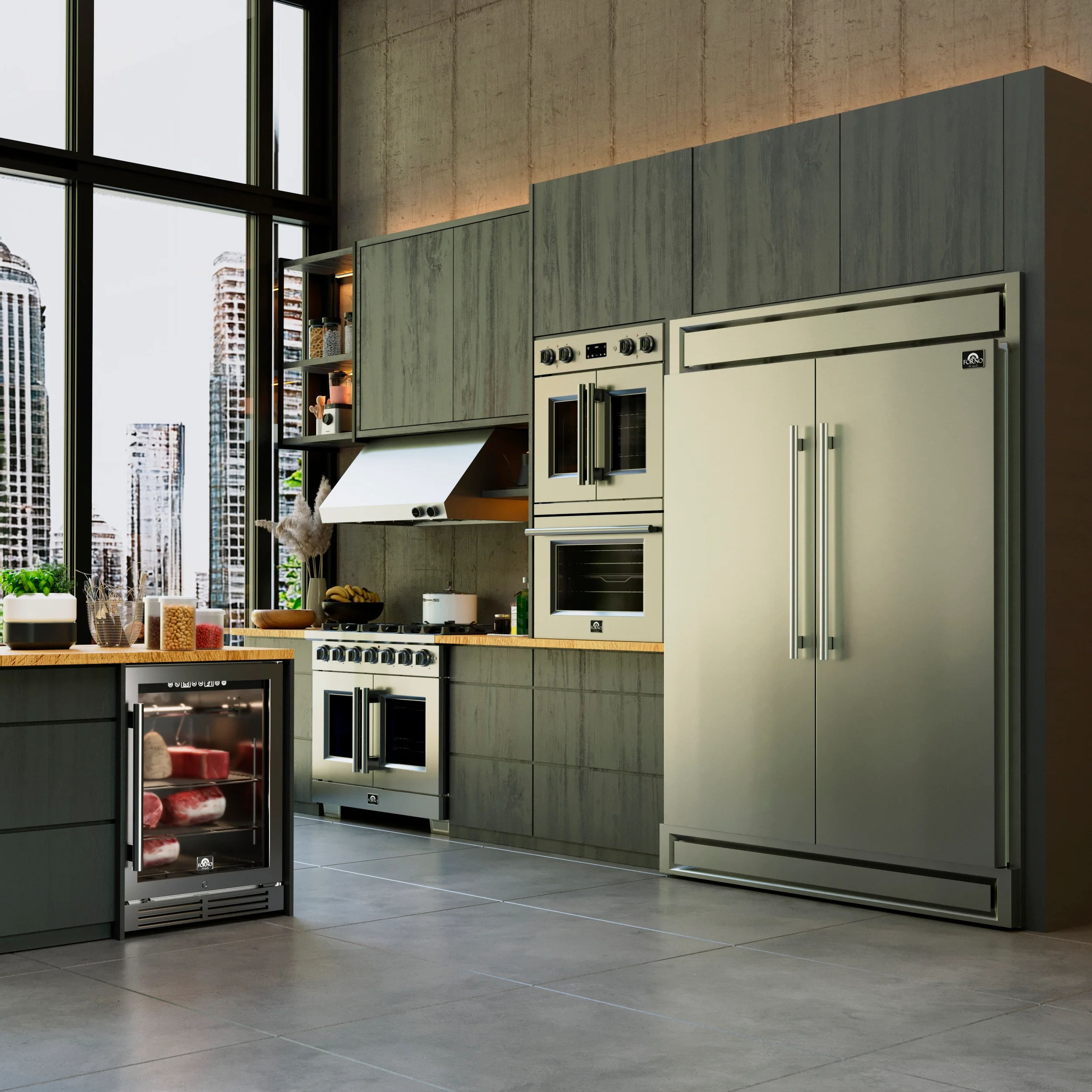 Forno Maderno 2-28-Inch Wide Convertible Refrigerator/Freezer, Decorative Trim, 27.2 cu.ft, 84-Inch High, ENERGY STAR Certified - Image 20