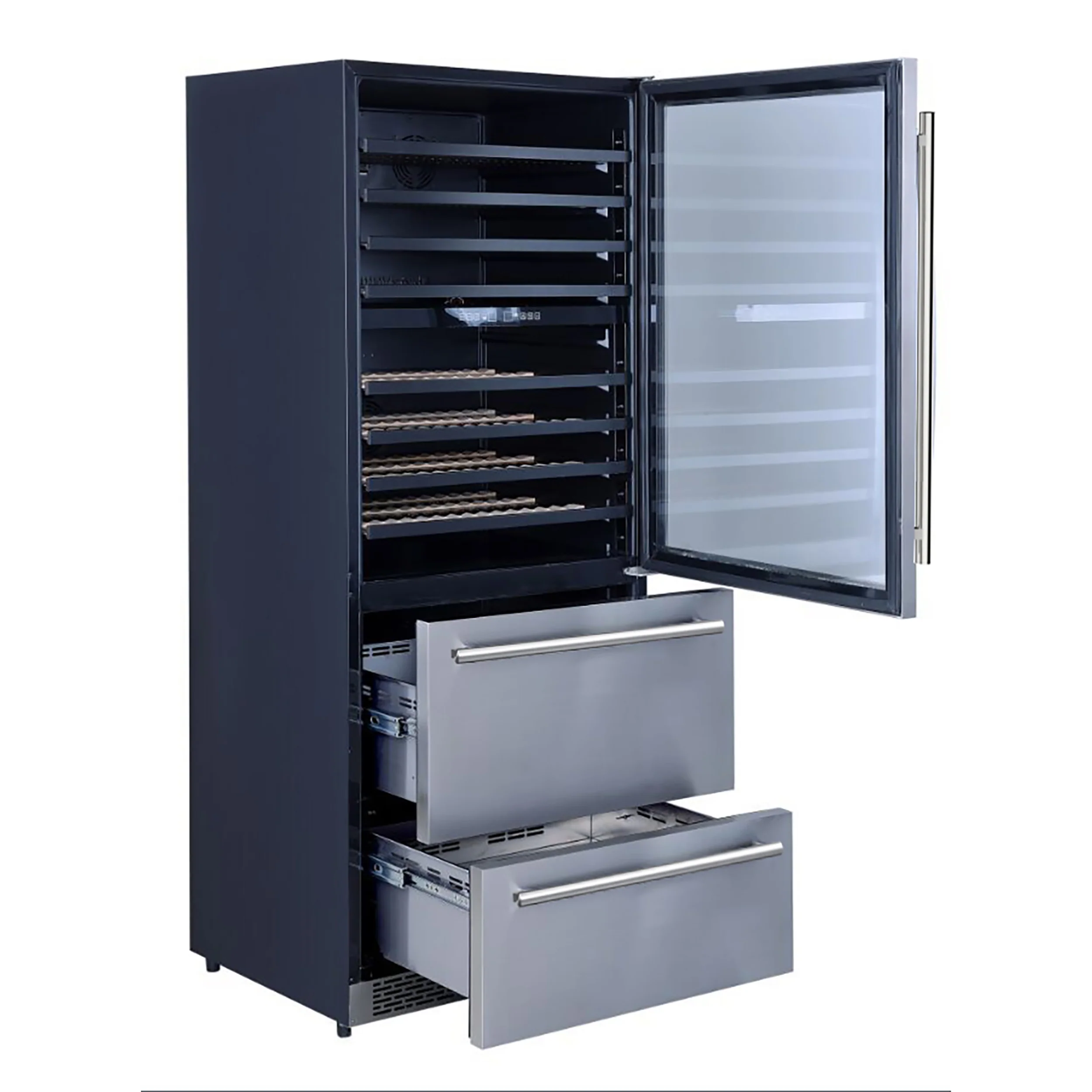 Forno Capraia 30-Inch Dual Temperature Zone Wine Cooler, Up to 144 Bottles, Two Refrigerated Drawers, Adjustable Temperature Zones - Image 5