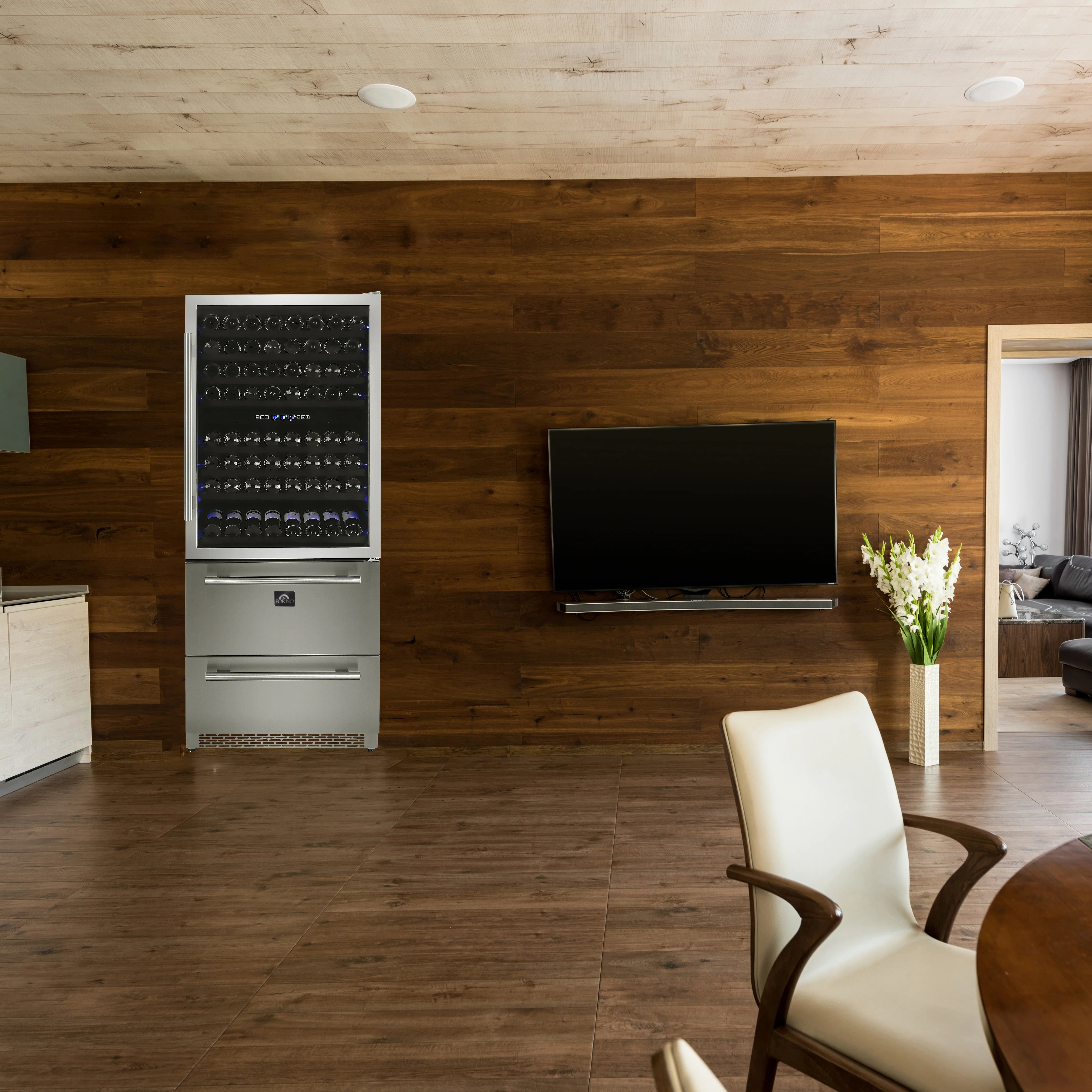 Forno Capraia 30-Inch Dual Temperature Zone Wine Cooler, Up to 144 Bottles, Two Refrigerated Drawers, Adjustable Temperature Zones - Image 8