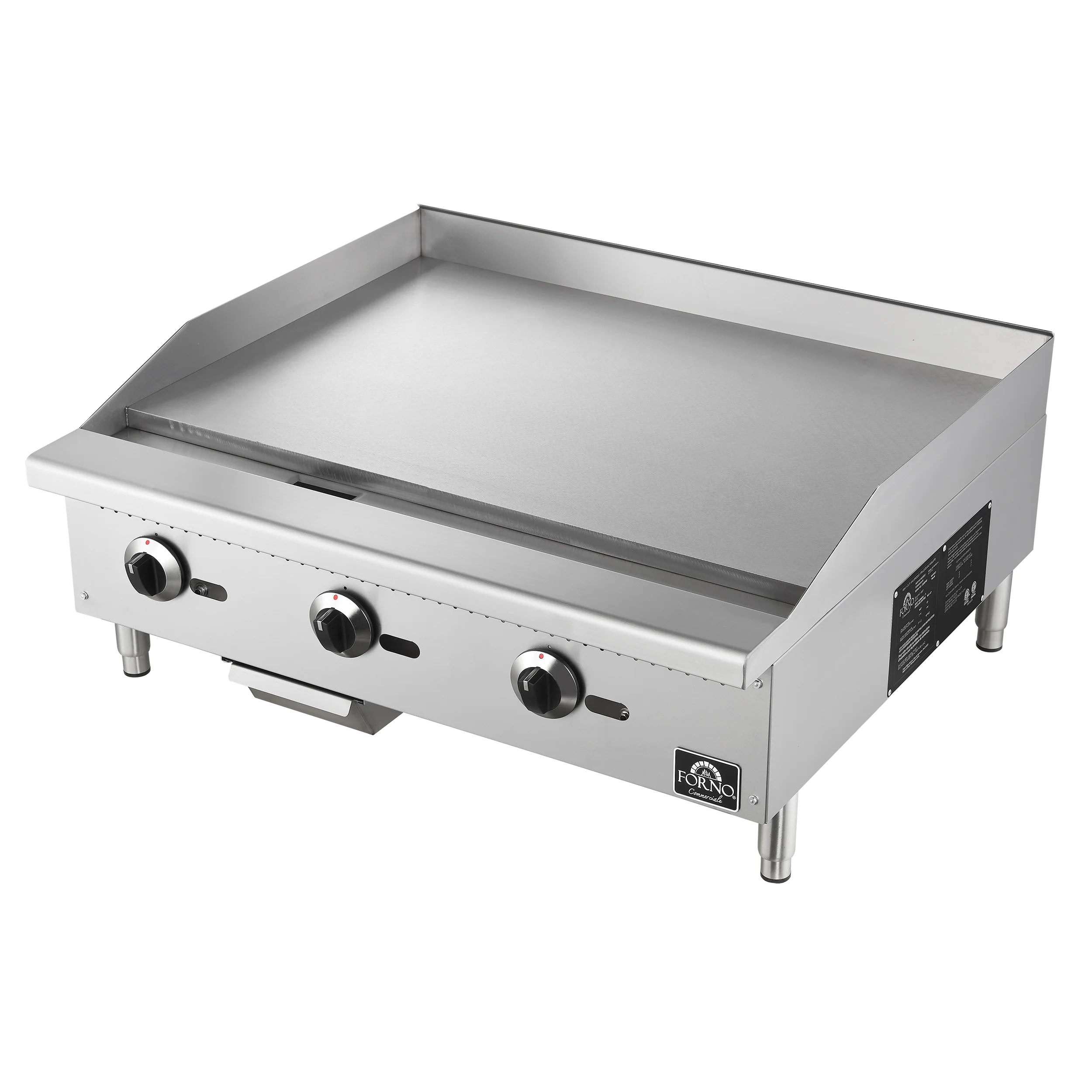 Forno Commerciale 36 Inch Gas Griddle, 3 Burners - Image 3