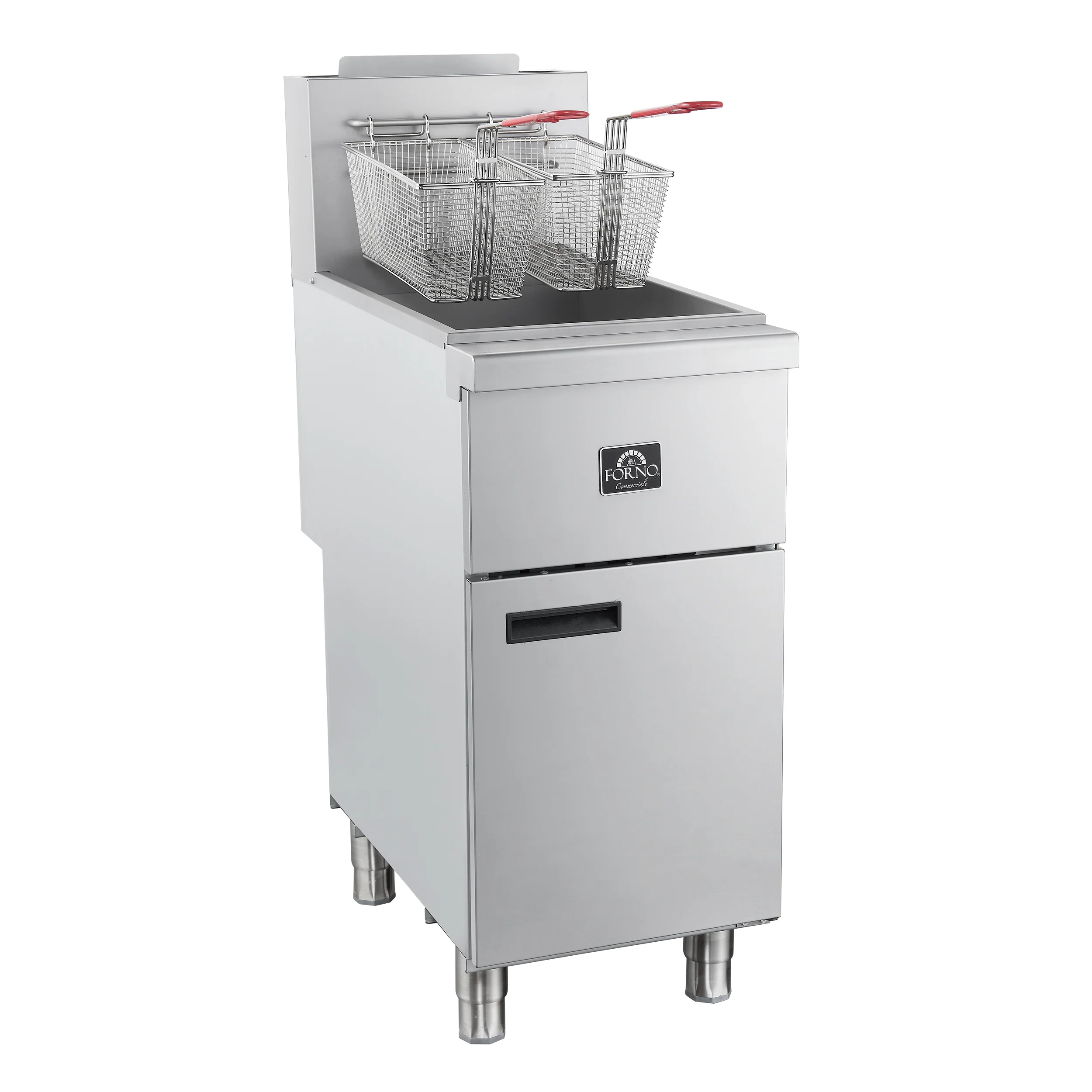 Forno Commerciale Natural Gas Deep Fryer, 3 Burners 90,000 BTU, 40 lbs, Millivolt Control - Image 3