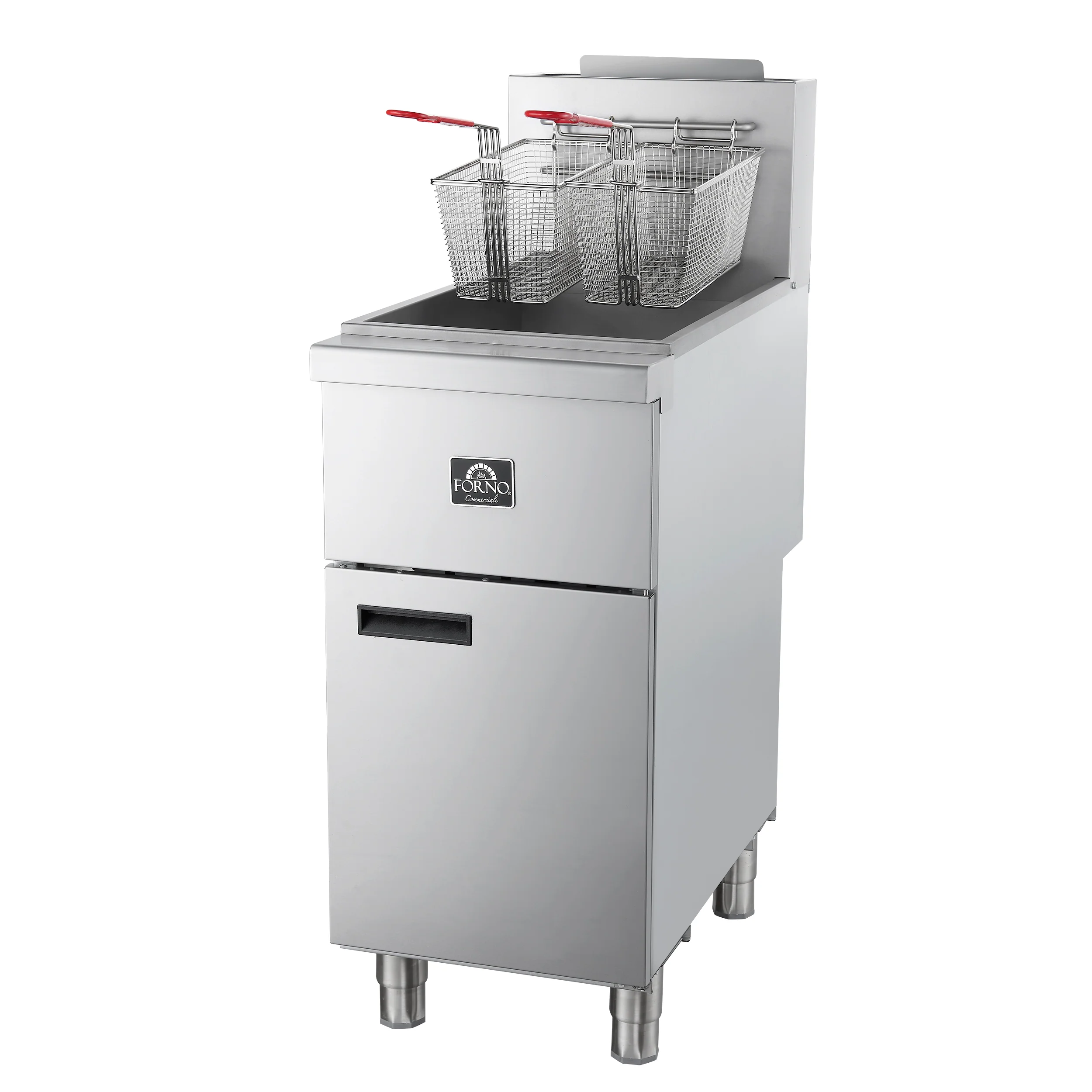 Forno Commerciale Natural Gas Deep Fryer, 3 Burners 90,000 BTU, 40 lbs, Millivolt Control - Image 5