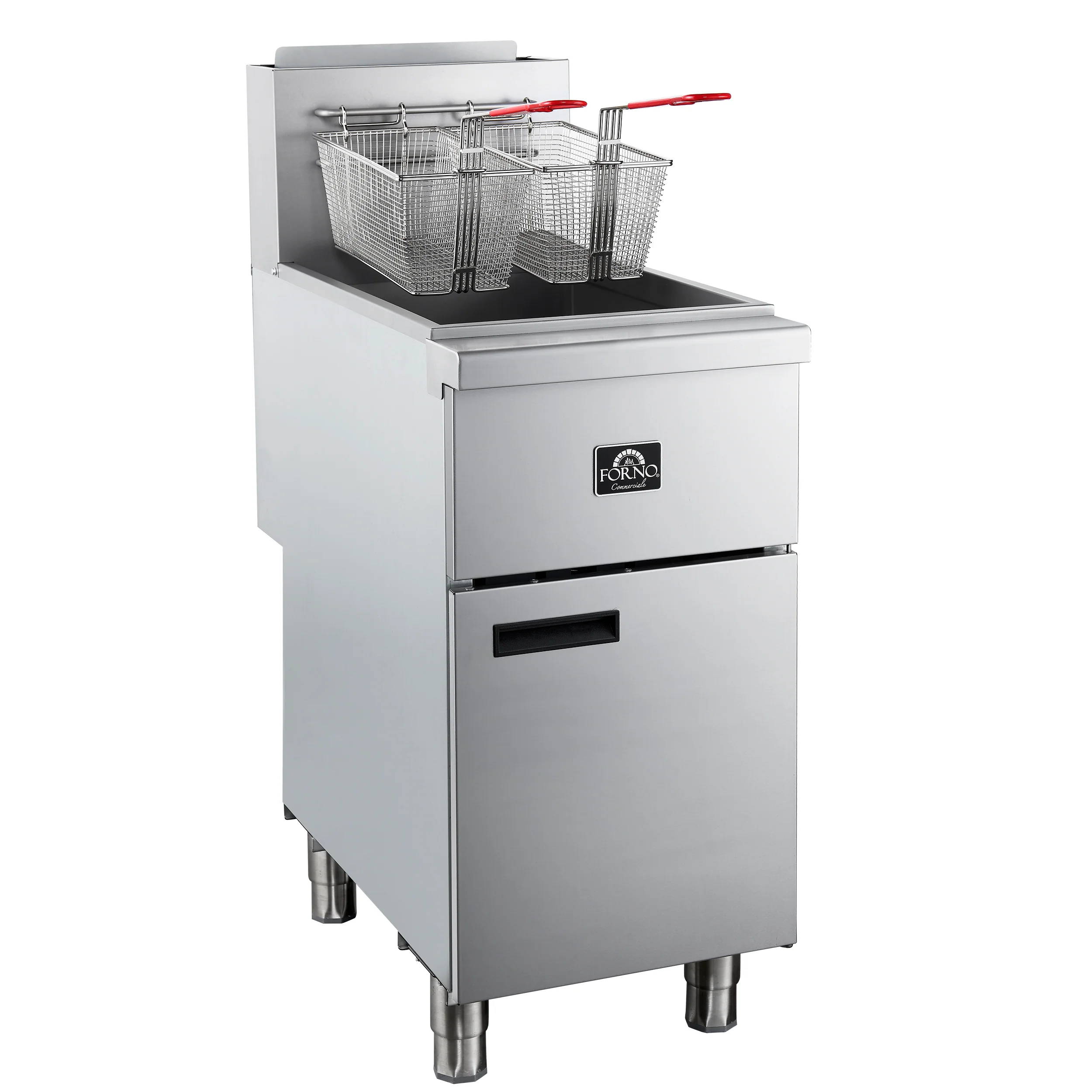Forno Commerciale Natural Gas Deep Fryer, 4 Burners 120,000 BTU, 50 lbs Oil Capacity - Image 3