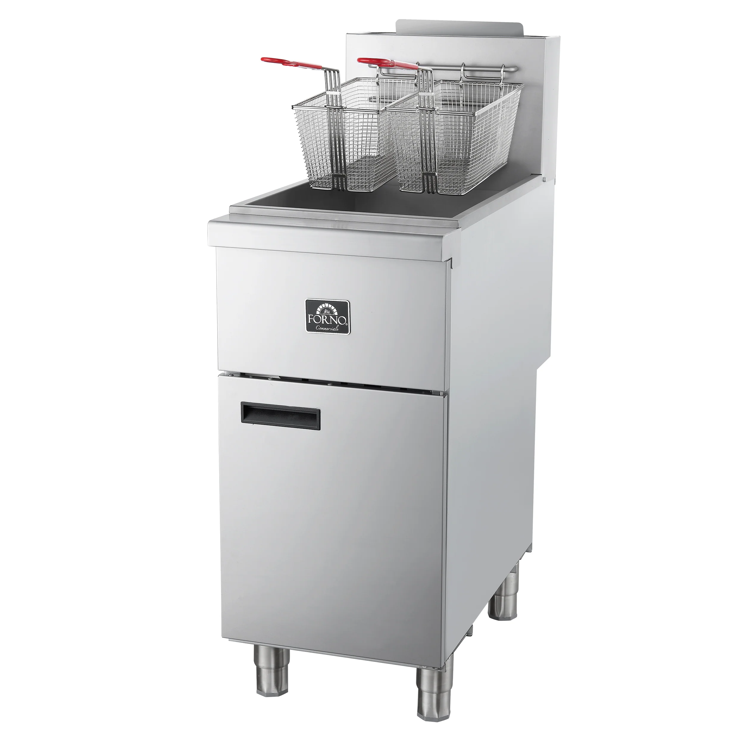 Forno Commerciale Natural Gas Deep Fryer, 4 Burners 120,000 BTU, 50 lbs Oil Capacity - Image 5