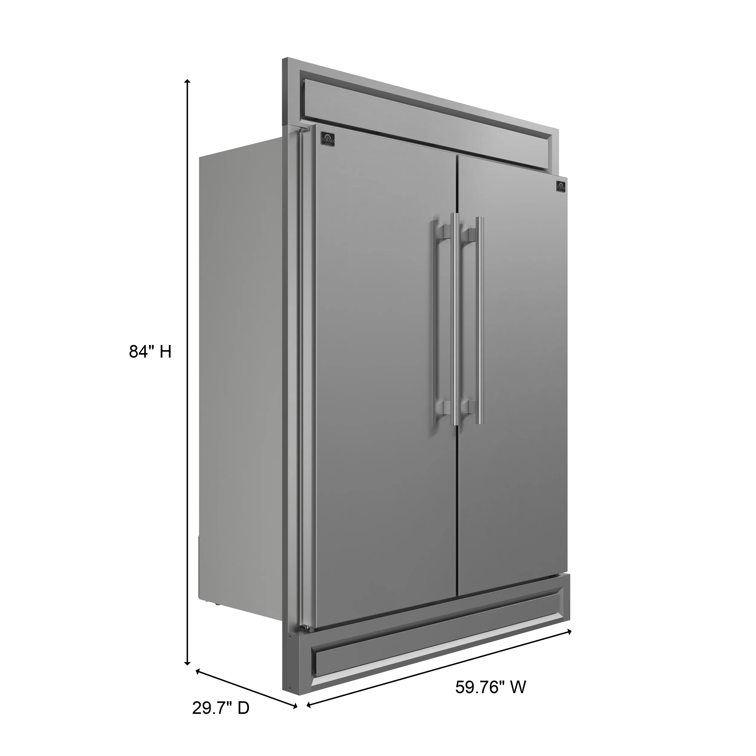 Forno Maderno 2-28-Inch Wide Convertible Refrigerator/Freezer, Decorative Trim, 27.2 cu.ft, 84-Inch High, ENERGY STAR Certified - Image 7