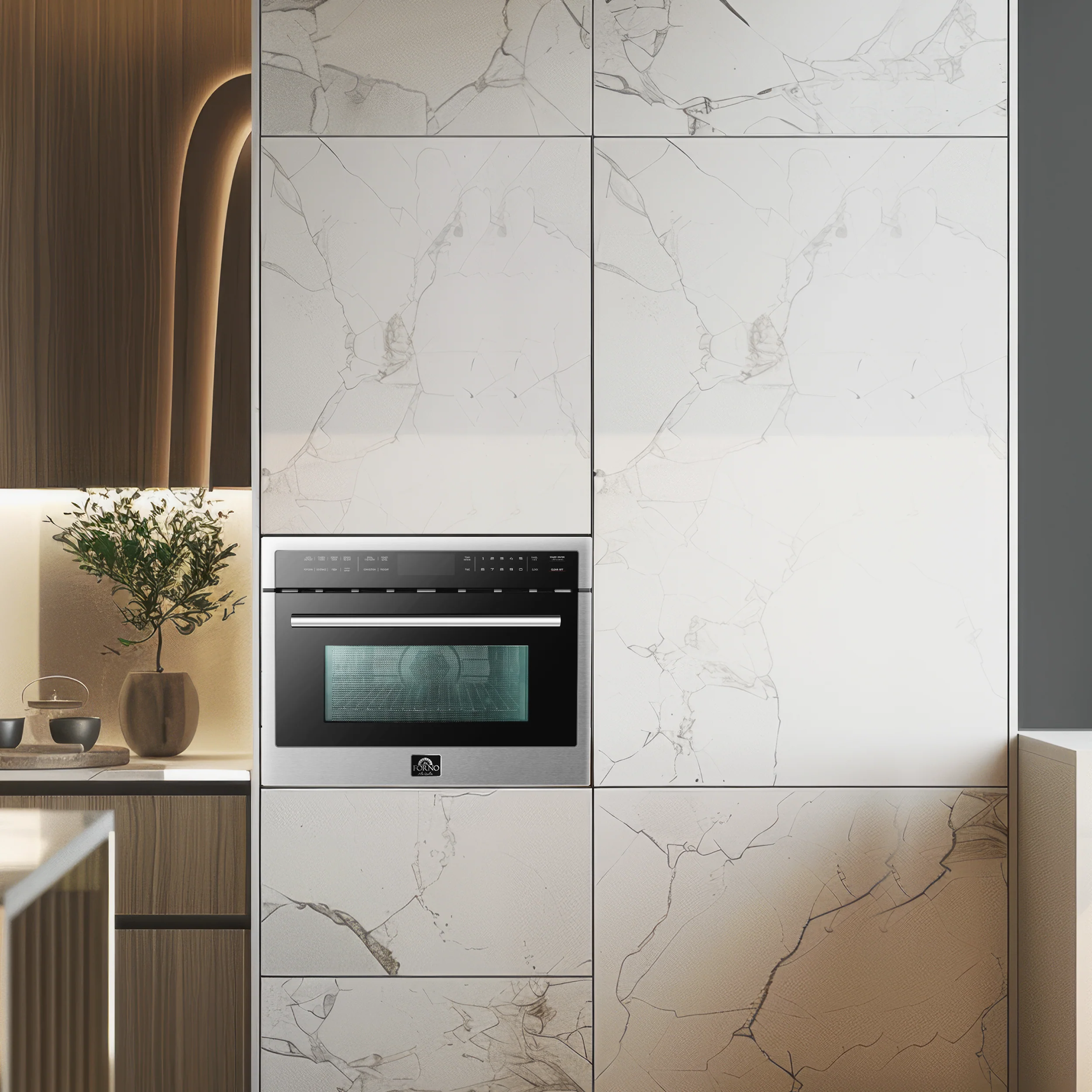 Forno Oliena 24-Inch Compact Oven and 1000 Watt Microwave, 1.6 cu.ft, Convection Oven - Image 12