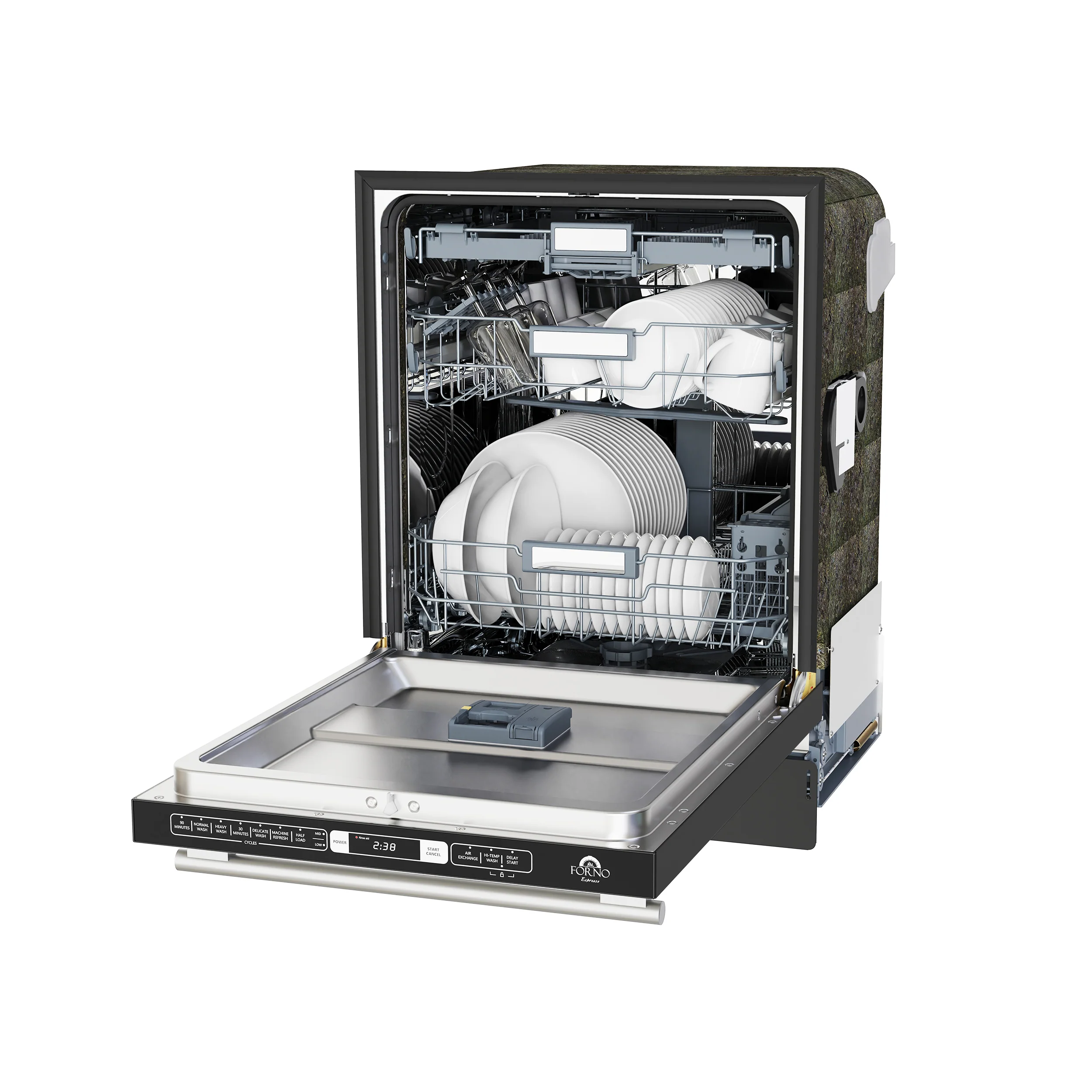 Forno Romano Espresso 24-Inch Built-In Dishwasher, Black Finish, Stainless Steel Tub, 49 dBA, Energy Star Certified - Image 5