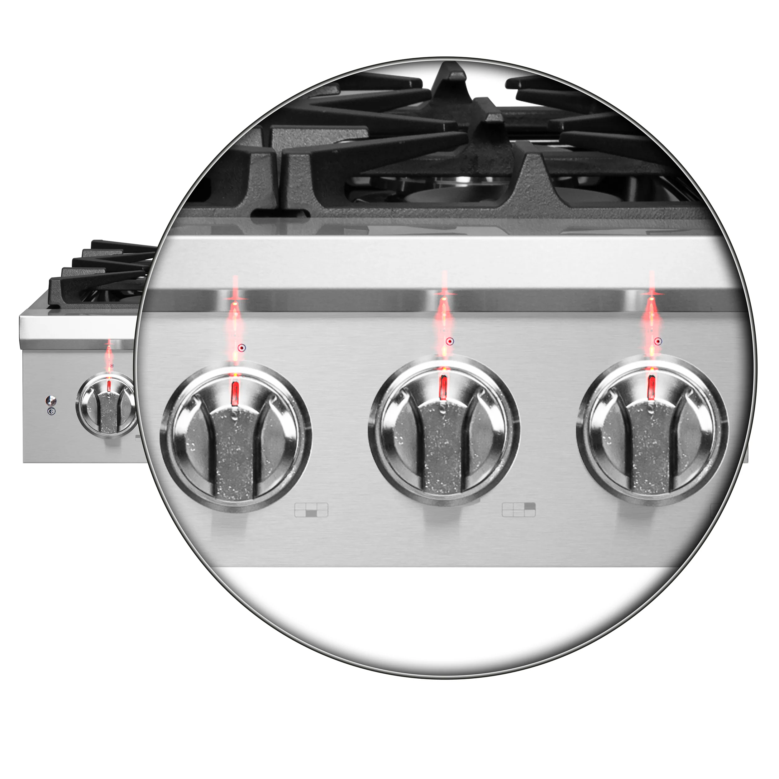 Forno Spezia Alta Qualita 36-Inch Pro-Style Gas Rangetop, Stainless Steel, 6 Sealed Burners, Continuous Cast Iron Grates, High Heat Output - Image 8