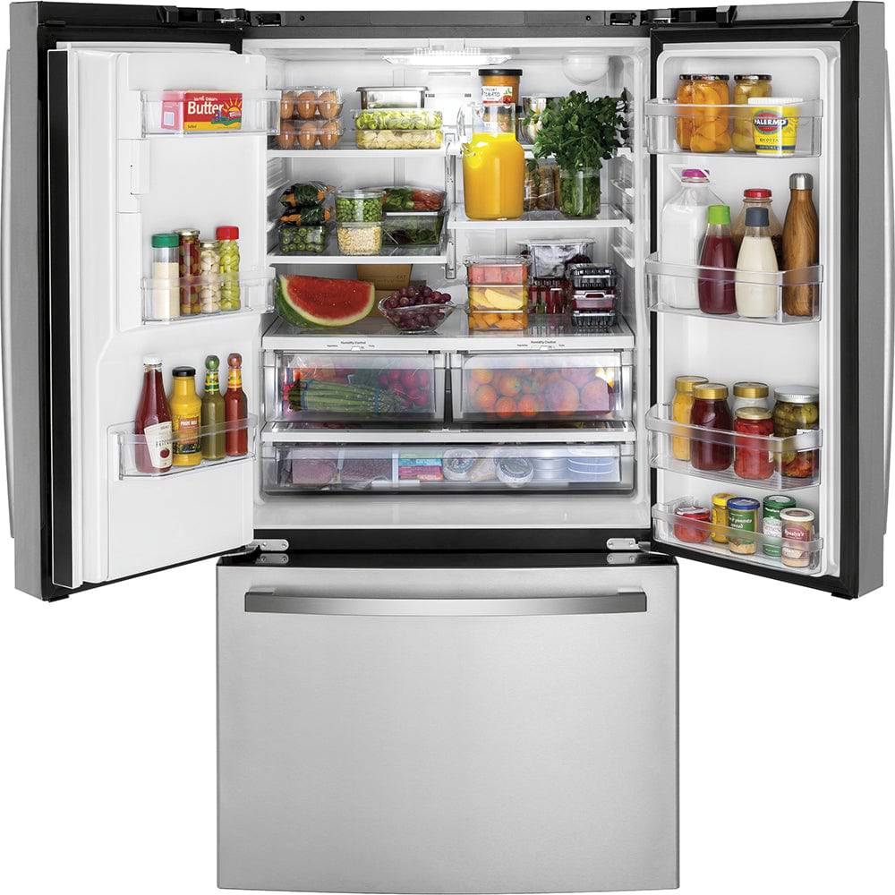 GFE26JYMFS - REFRIGERATORS - GE - French 3-Door - Stainless Steel - Open Box - Image 4