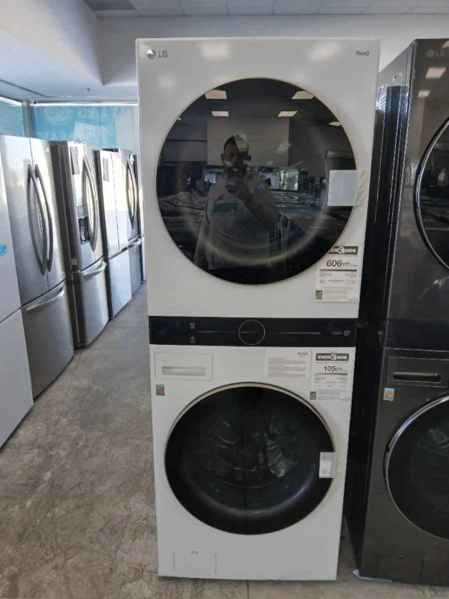 WKE100HWA - LAUNDRY CENTERS - LG - Stacked Washer/Dryer - Electric - White - Open Box - Image 3